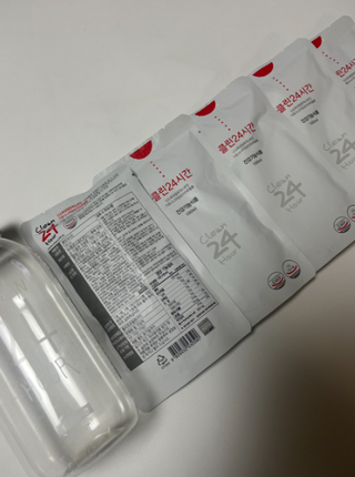 클린24시간 1BOX(5포) + 전용보틀(500ml) — 4.5점을 준 리뷰어가 2023년 3월 올린 사용 사진