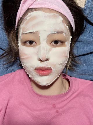 투비어레이디 젤리팩 25g /6종 중 랜덤3종 발송/ 도구가 필요없는 피부관리끝판왕 모델링팩 — 3점을 준 리뷰어가 2021년 6월 올린 사용 사진