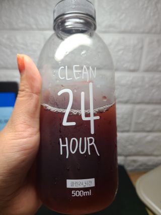 클린24시간 1BOX(5포) + 전용보틀(500ml) — 3점을 준 리뷰어가 2022년 9월 올린 사용 사진