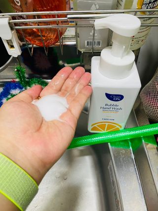 카오리온코스메틱스 클린온 버블 핸드 워시 500ml — 5점을 준 리뷰어가 2021년 8월 올린 사용 사진