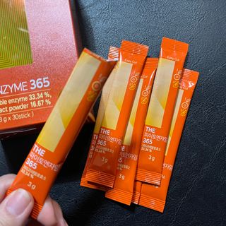 [닥터루템]맛있는 파인애플맛 과채효소 THE파이토엔자임365 1box (30포) — 3.5점을 준 리뷰어가 2022년 10월 올린 사용 사진