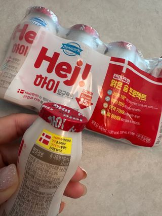 덴마크 *[구매평]하이(Hej!) 브랜드 패키지(요구르트, 그릭요거트) — 5점을 준 리뷰어가 2025년 9월 올린 사용 사진