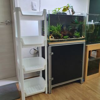 창신리빙 [블랑 다용도 선반 2단, 3단, 4단] 똑똑한 정리 수납 — 5점을 준 리뷰어가 2021년 2월 올린 사용 사진