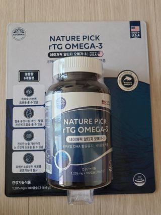 서울약사신협 네이처픽_알티지오메가3_1,205mg x 180캡슐 — 3점을 준 리뷰어가 2021년 9월 올린 사용 사진
