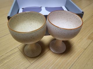 소담스퀘어 상암 [다피] 들깨 도자기 막걸리 고블렛잔 – 4Color 술잔 2P 세트(선물세트) — 4.5점을 준 리뷰어가 2022년 10월 올린 사용 사진