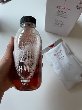 클린24시간 1BOX(5포) + 전용보틀(500ml) — 5점을 준 리뷰어가 2022년 12월 올린 사용 사진