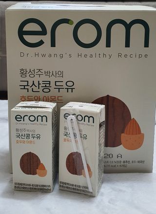 이롬 erom 황성주박사의 국산콩 두유 호두와 아몬드 — 4점을 준 리뷰어가 2020년 12월 올린 사용 사진