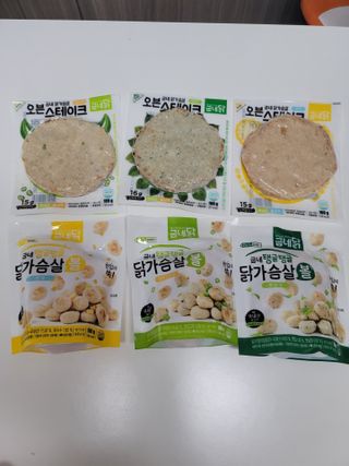 굽네몰 [굽네] 탱글탱글 닭가슴살볼 3종, 닭가슴살 오븐 스테이크 3종 — 5점을 준 리뷰어가 2021년 5월 올린 사용 사진