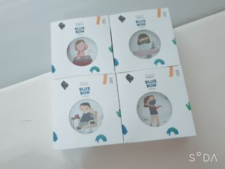 [블루 본 아이노우] 유아용 컬러마스크 40 PCS SET 2중 택 1 — 5점을 준 리뷰어가 2021년 4월 올린 사용 사진
