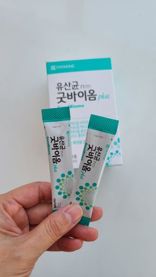 프리마인 유산균 국가지정연구소 선정, 살아있는 생유산균 200억 마리의 힘. 유산균n굿바이옴플러스 — 5점을 준 리뷰어가 2021년 12월 올린 사용 사진