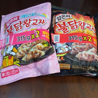 삼양냉동 [삼양] 얇은피불닭왕교자+얇은피까르보불닭왕교자 총4팩 — 5점을 준 리뷰어가 2021년 2월 올린 사용 사진