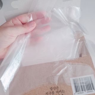 노플(NOPL) 노플 친환경 바이오 산화 생분해  항균 일회용 위생 비닐장갑 100매 + 지퍼백 소형, 대형 — 5점을 준 리뷰어가 2021년 10월 올린 사용 사진