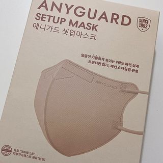 애니가드 셋업마스크 4컬러 각 10매입 [크리미베이지, 캐시미어로즈, 초콜렛브라운, 미드나잇네이비] — 5점을 준 리뷰어가 2022년 2월 올린 사용 사진