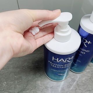 헤어플러스 단백질탈모샴푸 500ml+단백질본드앰플 145ml — 4점을 준 리뷰어가 2021년 3월 올린 사용 사진
