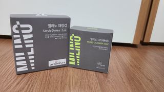 달콤리빙 밀리노 때장갑 때비누 세트 — 5점을 준 리뷰어가 2021년 3월 올린 사용 사진