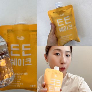 [덜다] 든든 식물성 단백질 쉐이크 40g X 7입 (곡물/딸기) — 3.5점을 준 리뷰어가 2023년 8월 올린 사용 사진