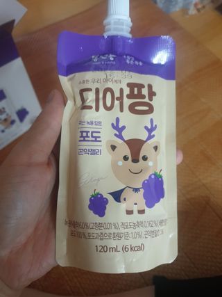 [몸엔용] 우리 아이 건강간식, 달콤한 녹용곤약젤리 디어팡 4종 — 5점을 준 리뷰어가 2021년 8월 올린 사용 사진