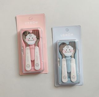 유비맘 스푼포크 케이스 세트 1+1 _컬러랜덤 발송 — 5점을 준 리뷰어가 2021년 2월 올린 사용 사진