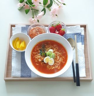 [풀무원] 자연은맛있다 정면, 백면, 홍면  세트 — 5점을 준 리뷰어가 2021년 4월 올린 사용 사진