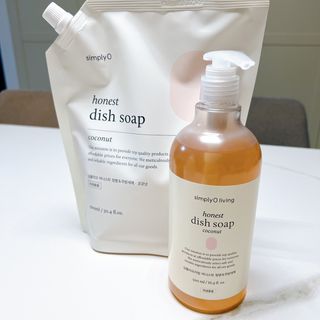 심플리오리빙 어니스트 주방세제 본품 500ml + 리필 900ml (코코넛향) — 5점을 준 리뷰어가 2022년 6월 올린 사용 사진