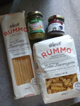 이탈리안 프리미엄 파스타 룸모 Rummo 파스타 2종 + 바질 페스토 + 블랙 트러플 페이스트 — 5점을 준 리뷰어가 2021년 7월 올린 사용 사진