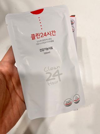 클린24시간 1BOX(5포) + 전용보틀(500ml) — 5점을 준 리뷰어가 2023년 8월 올린 사용 사진