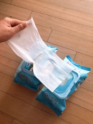 햅스 세균없는 주방 대형 2팩, HAPS sanitizer wipe — 5점을 준 리뷰어가 2022년 2월 올린 사용 사진