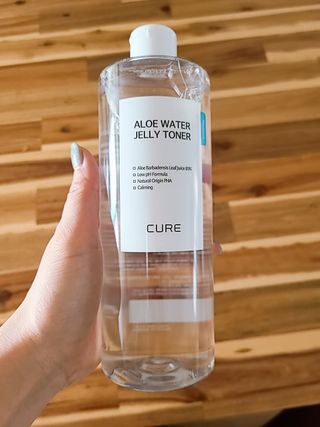 김정문알로에 큐어 큐어 알로에 워터 젤리 토너 500ml — 4점을 준 리뷰어가 2021년 4월 올린 사용 사진