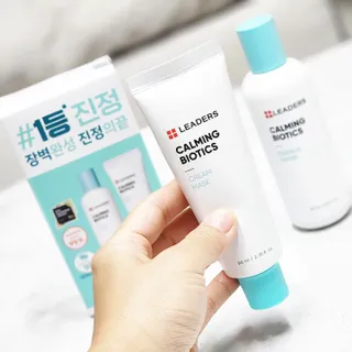 리더스코스메틱 리더스 카밍 바이오틱스 #1등 진정 기획세트 [에센스 워터150ml + 크림 마스크80ml] — 5점을 준 리뷰어가 2022년 9월 올린 사용 사진