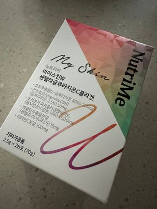 뉴트리미 마이스킨W 센텔라글루타치온C콜라겐 28포 — 4점을 준 리뷰어가 2023년 2월 올린 사용 사진