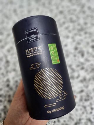 프리마인 자체 기업부설 연구소에서 찾아낸 건강한 수면의 비밀.  슬립토 플러스 30포 — 5점을 준 리뷰어가 2023년 1월 올린 사용 사진