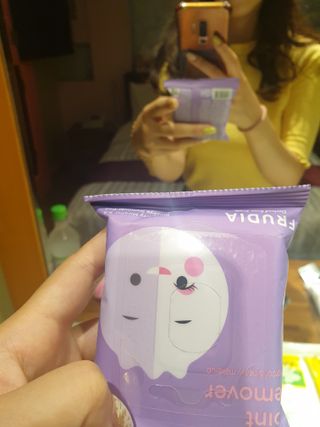 [후르디아] 블루베리 립앤아이 리무버 패드 4개 세트 — 5점을 준 리뷰어가 2021년 9월 올린 사용 사진