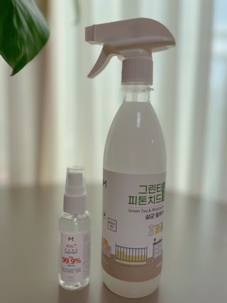[엠메이데이] 그린티 피톤치드 감쪽같이 500ml + 손소독액 50ml — 5점을 준 리뷰어가 2022년 2월 올린 사용 사진