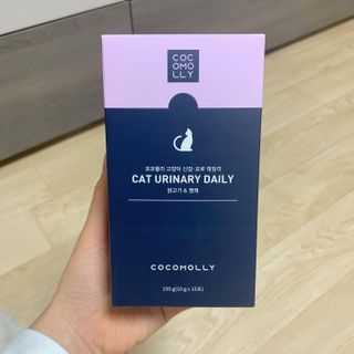 코코몰리 고양이 구강• 헤어볼 데일리 /신장• 요로 데일리 — 5점을 준 리뷰어가 2021년 1월 올린 사용 사진