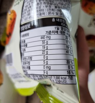 오리온 오징어땅콩의 짭짤고소 신제품, 구운김땅콩 — 5점을 준 리뷰어가 2022년 5월 올린 사용 사진