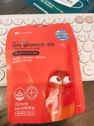 [푸름웰니스] 라바 멀티비타민 구미 36g — 5점을 준 리뷰어가 2022년 4월 올린 사용 사진