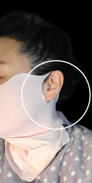 어베이브 3D와이어 퍼펙트벤트 자외선차단 마스크 — 5점을 준 리뷰어가 2024년 3월 올린 사용 사진