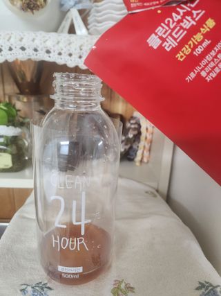 클린24시간 레드박스 1BOX(5포) + 전용보틀(500ml) — 4점을 준 리뷰어가 2024년 1월 올린 사용 사진