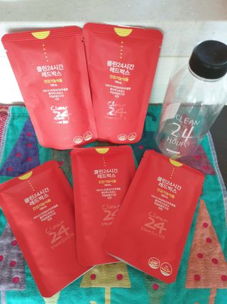 클린24시간 레드박스 1BOX(5포) + 전용보틀(500ml) — 5점을 준 리뷰어가 2024년 3월 올린 사용 사진
