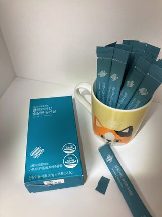 클린24시간 슬림앤유산균 1박스 (3.5g X 15포) — 3.5점을 준 리뷰어가 2022년 8월 올린 사용 사진