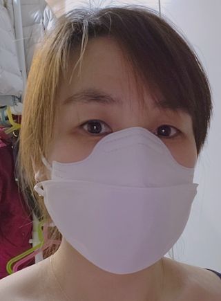 포그프리 김서림방지 마스크 KF94 10매 — 5점을 준 리뷰어가 2022년 1월 올린 사용 사진