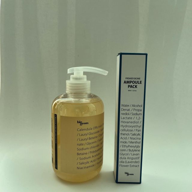 빅그린 카렌듈라(지성두피용)&시카(중건성두피용)탈모샴푸500ml-택1,빅그린 프리미어바이옴탈모앰플팩 60ml 리뷰 사진