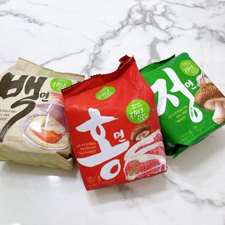 [풀무원] 자연은맛있다 정면, 백면, 홍면  세트 — 5점을 준 리뷰어가 2021년 4월 올린 사용 사진