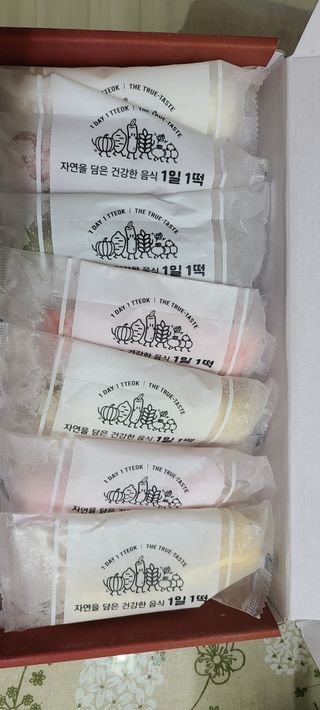 푸디푸디 1일1떡  가래떡 낱개포장 아침식사 식사대용 7종 세트 혼합 (14개입) — 5점을 준 리뷰어가 2022년 5월 올린 사용 사진