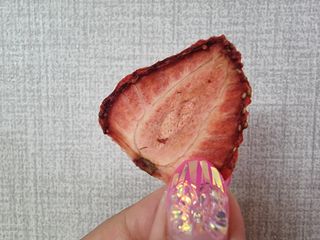 아비삭 과일칩 딸기, 감, 포도, 바나나 4종 — 5점을 준 리뷰어가 2021년 8월 올린 사용 사진