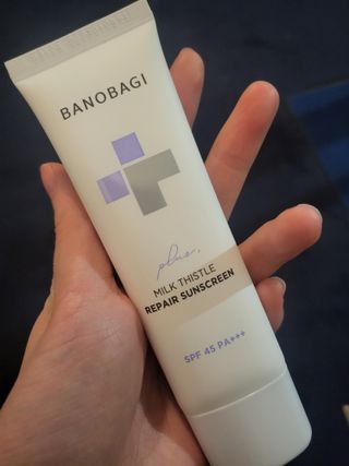 바노바기 코스메틱 바노바기 밀크씨슬 리페어 시카 선스크린 플러스 50ml — 4점을 준 리뷰어가 2023년 3월 올린 사용 사진