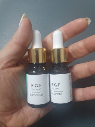 랑팡 EGF+FGF 10ppm 리포좀 앰플 원액 10ml — 5점을 준 리뷰어가 2021년 10월 올린 사용 사진