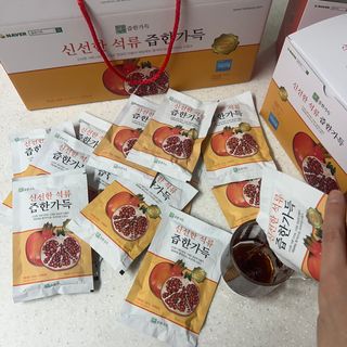 즙한가득 신선한 석류즙 70ml x 30포, 선물박스 — 5점을 준 리뷰어가 2021년 12월 올린 사용 사진