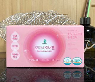 [모마네] 이너뷰티 히알루론산 비오틴 코큐텐 저분자피쉬콜라겐 - 3 g 30포 ★석류맛 — 4.5점을 준 리뷰어가 2021년 12월 올린 사용 사진