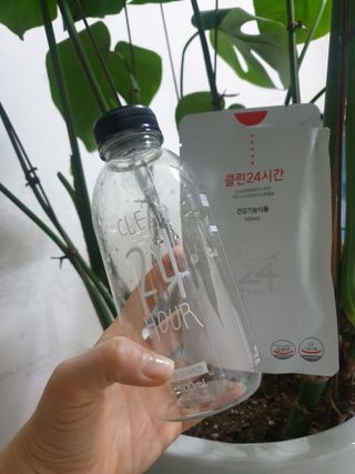 클린24시간 1BOX(5포) + 전용보틀(500ml) — 5점을 준 리뷰어가 2022년 12월 올린 사용 사진